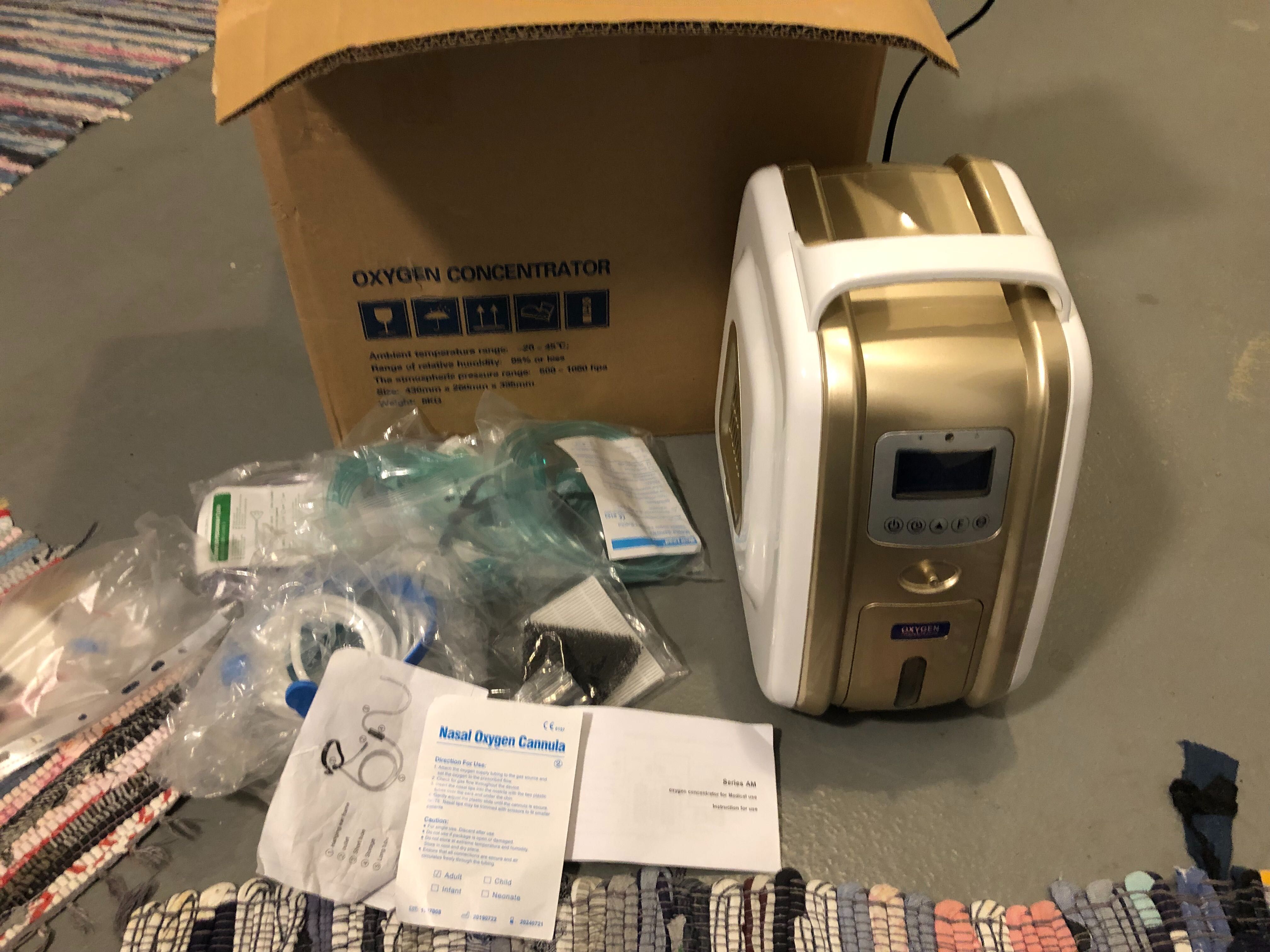 Koncentrator Tlenu, oxygen nasal cannula