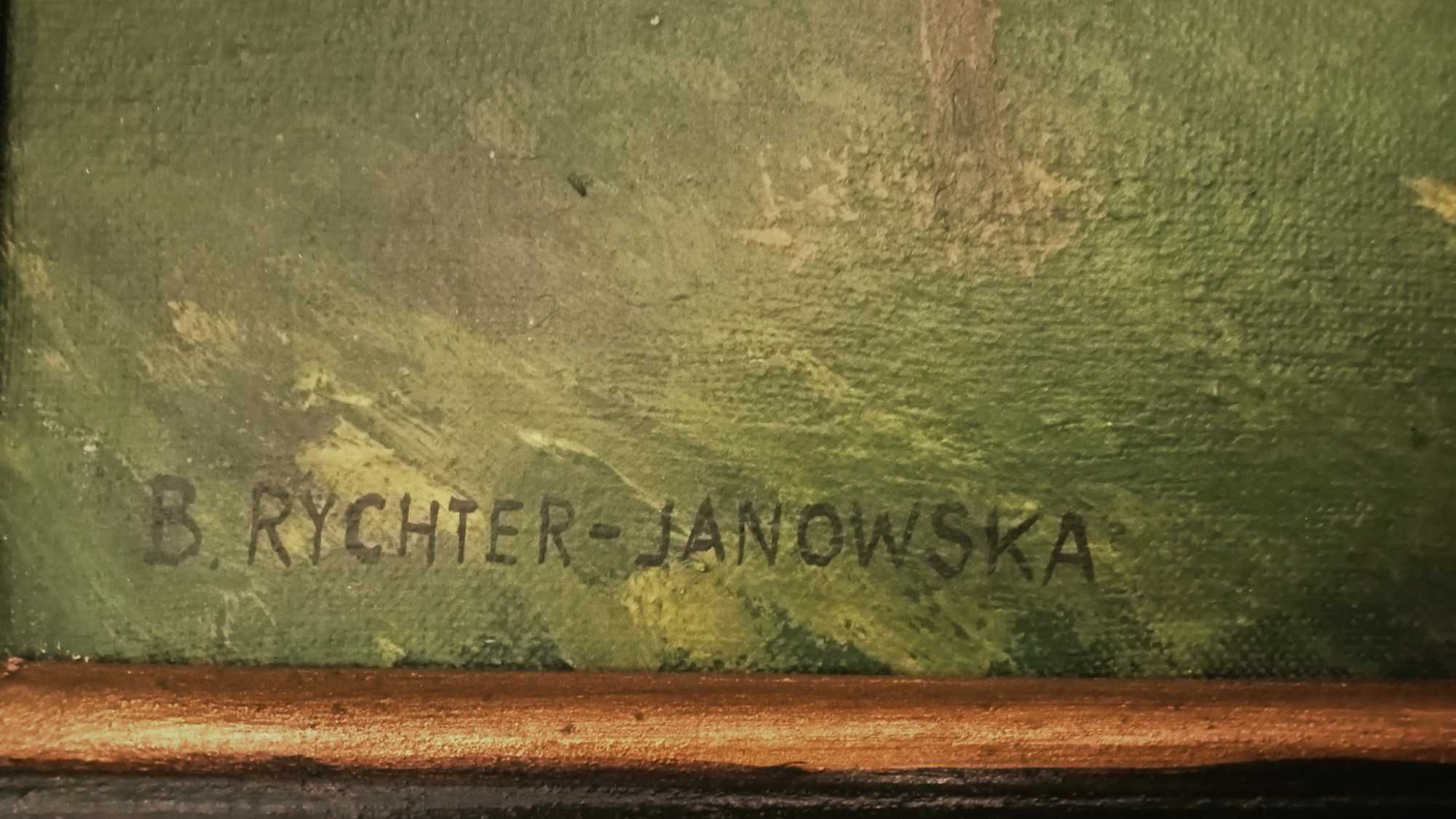 Dworek - obraz olejny B. Rychter-Janowska