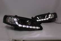 Lampy przednie przód Opel VECTRA B 96-98 DAYLINE LED Tuning BLACK NOWE