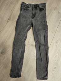 Spodnie jeansy czarny marmurek Bershka r XS/S
