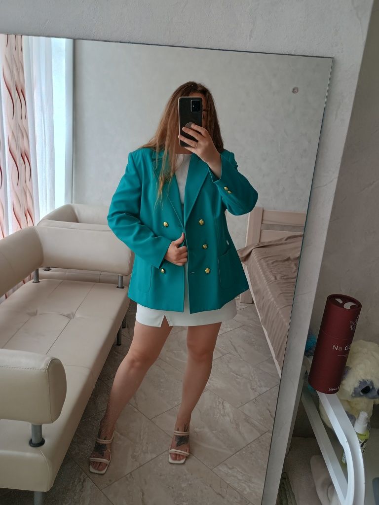 Піджак бірюзовий розмір L
