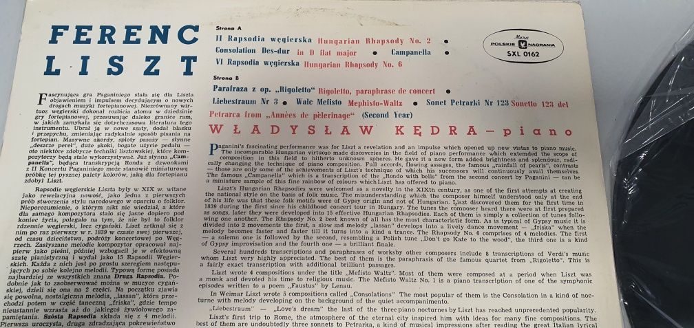 Płyta winyl nówka Ferenc Liszt*, Władysław Kędra –Utwory Fortepianowe-