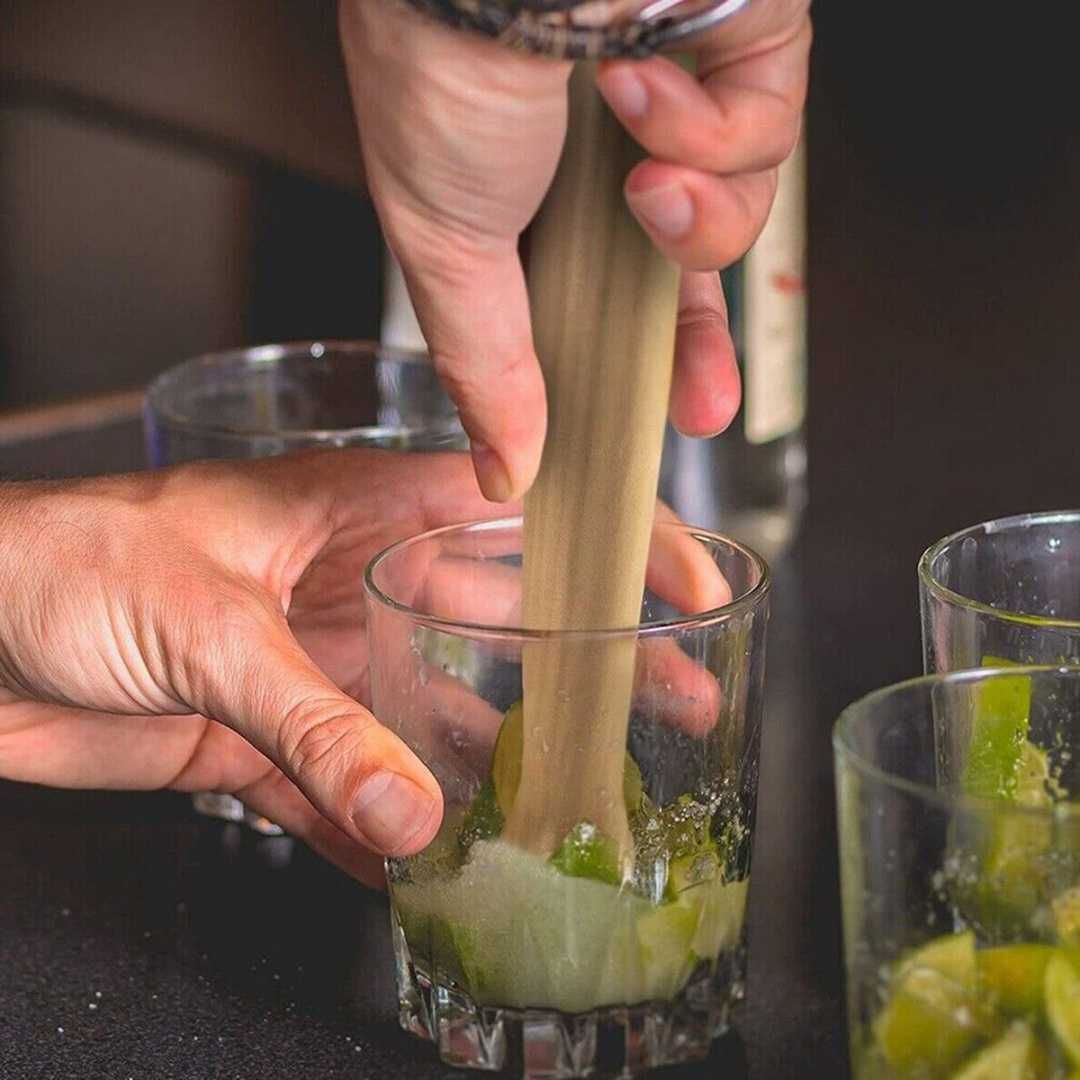 Drewniany tłuczek barmański do mojito drinków owoców młotek ubijak