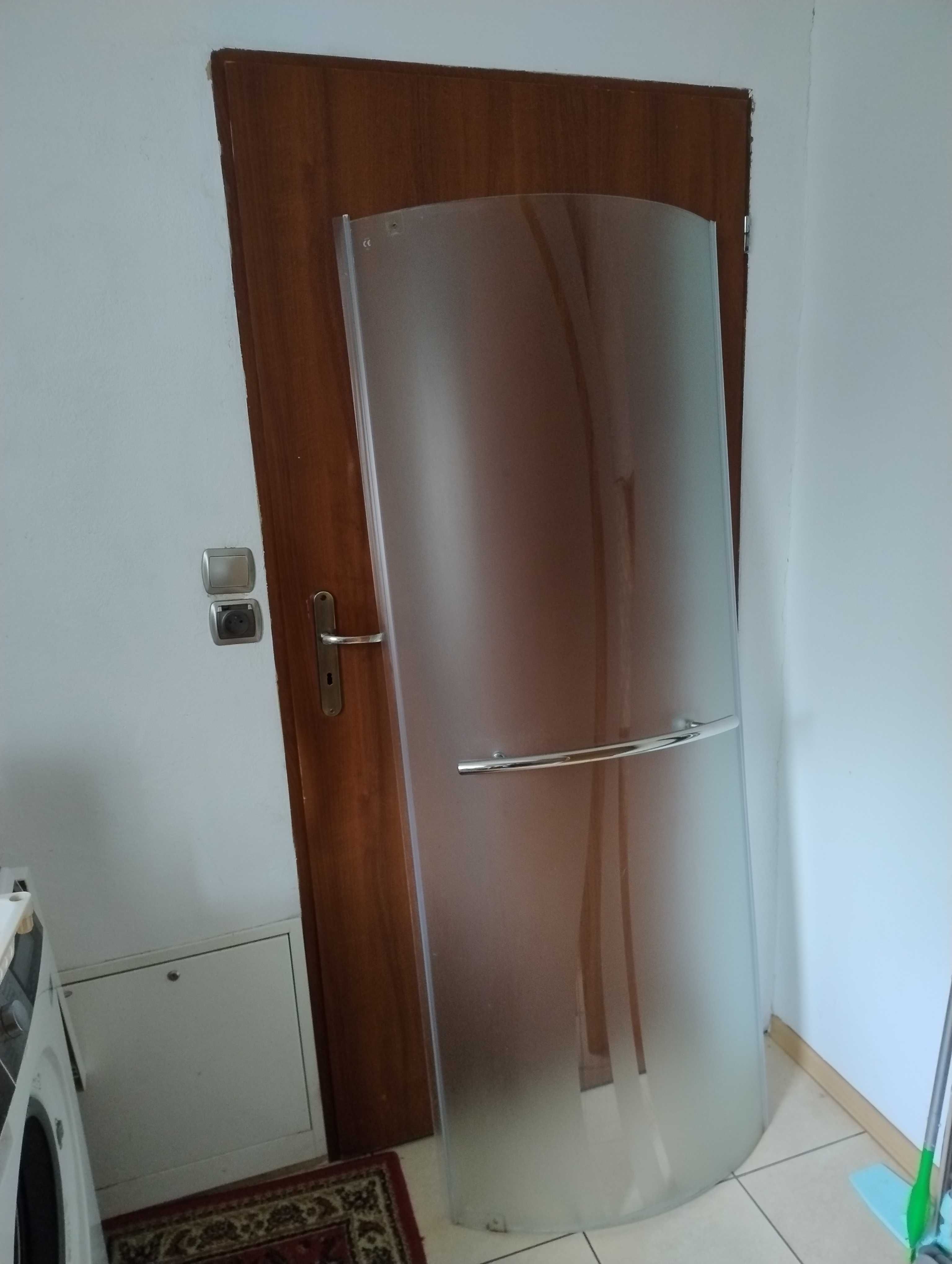 Ścianka  boczna do kabiny półokrągłej 90cm plus drzwi