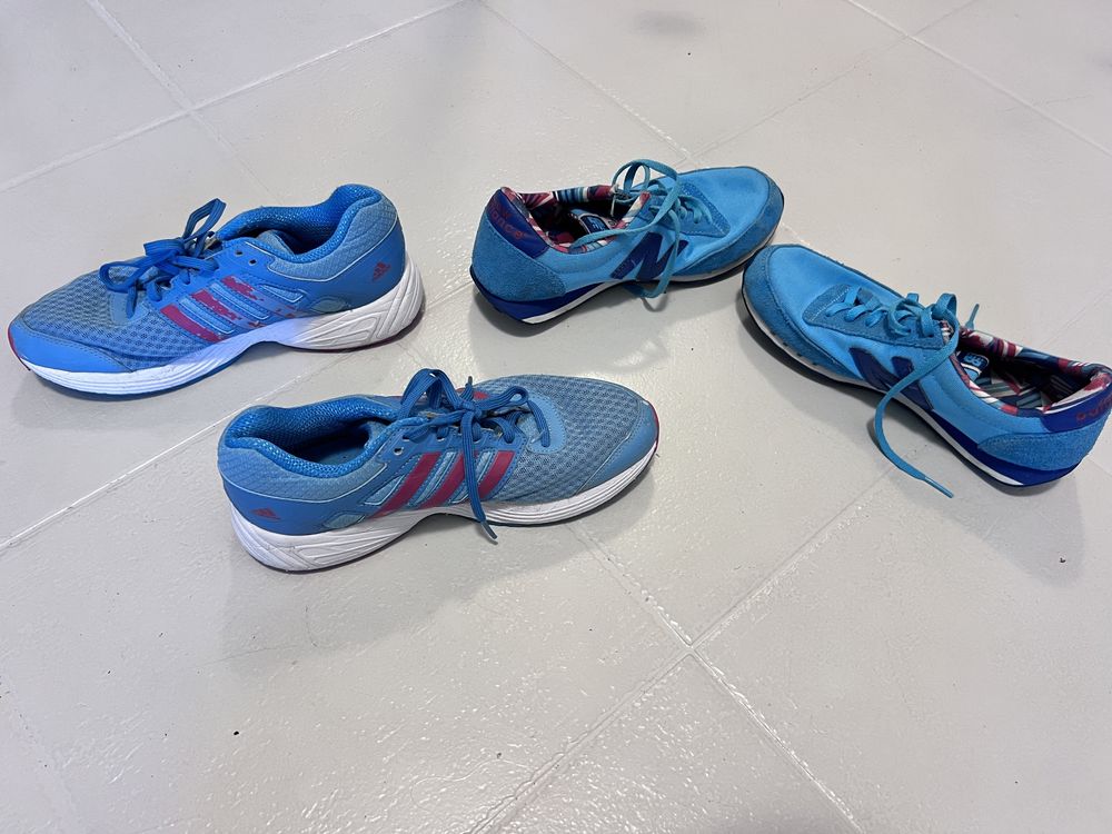 Adidas new balance zestaw 37,5 damskie adidasy sneakersy niebieskie
