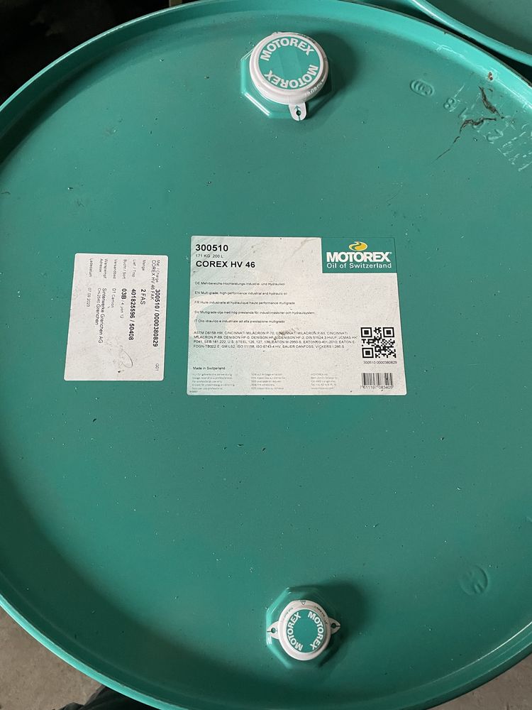 Olej hydrauliczny Motorex HV 46 Corex 200L