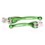 Conjunto de manete flexível forjada RFX Race (verde) Kawasaki Yamaha