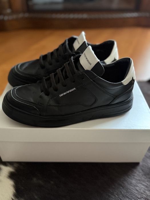 Шкіряні кеди Emporio Armani