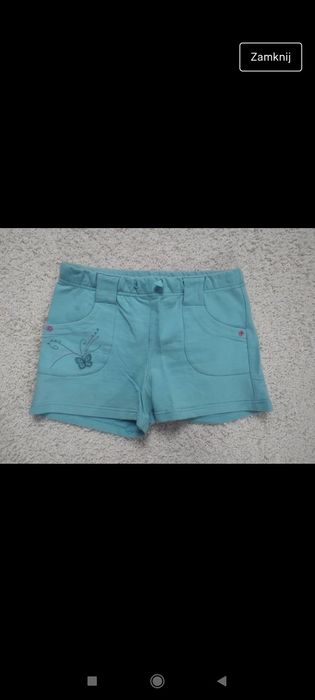 Szorty, krótkie spodenki niebieskie rozmiar 146 cm marka C&A