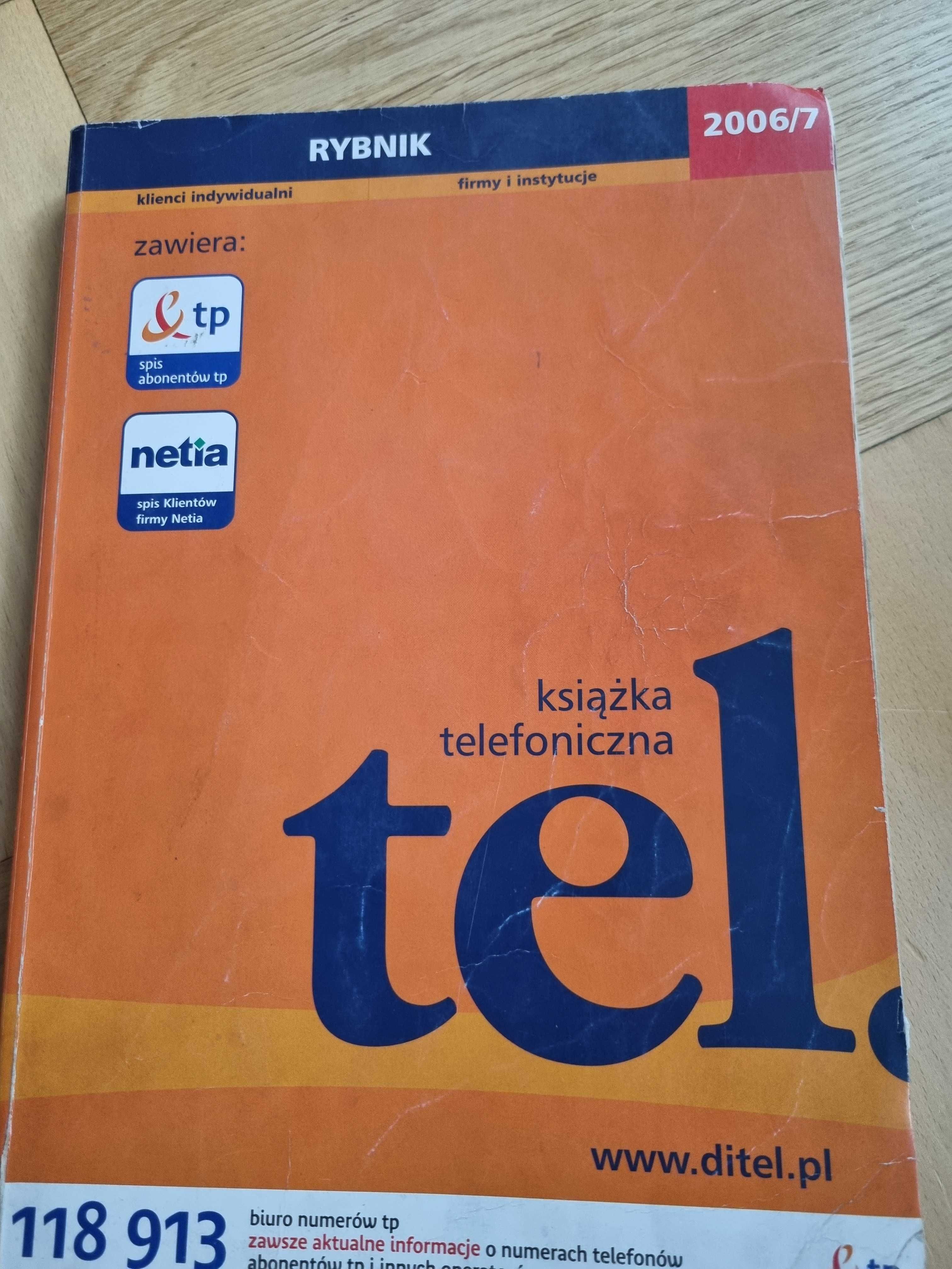 Książka telefoniczna Rybnik i powiaty 2006/7 r.