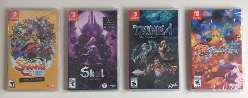 Switch: Aragami, Crash, Oddworld, Shantae, Skul, Splatoon, Zelda