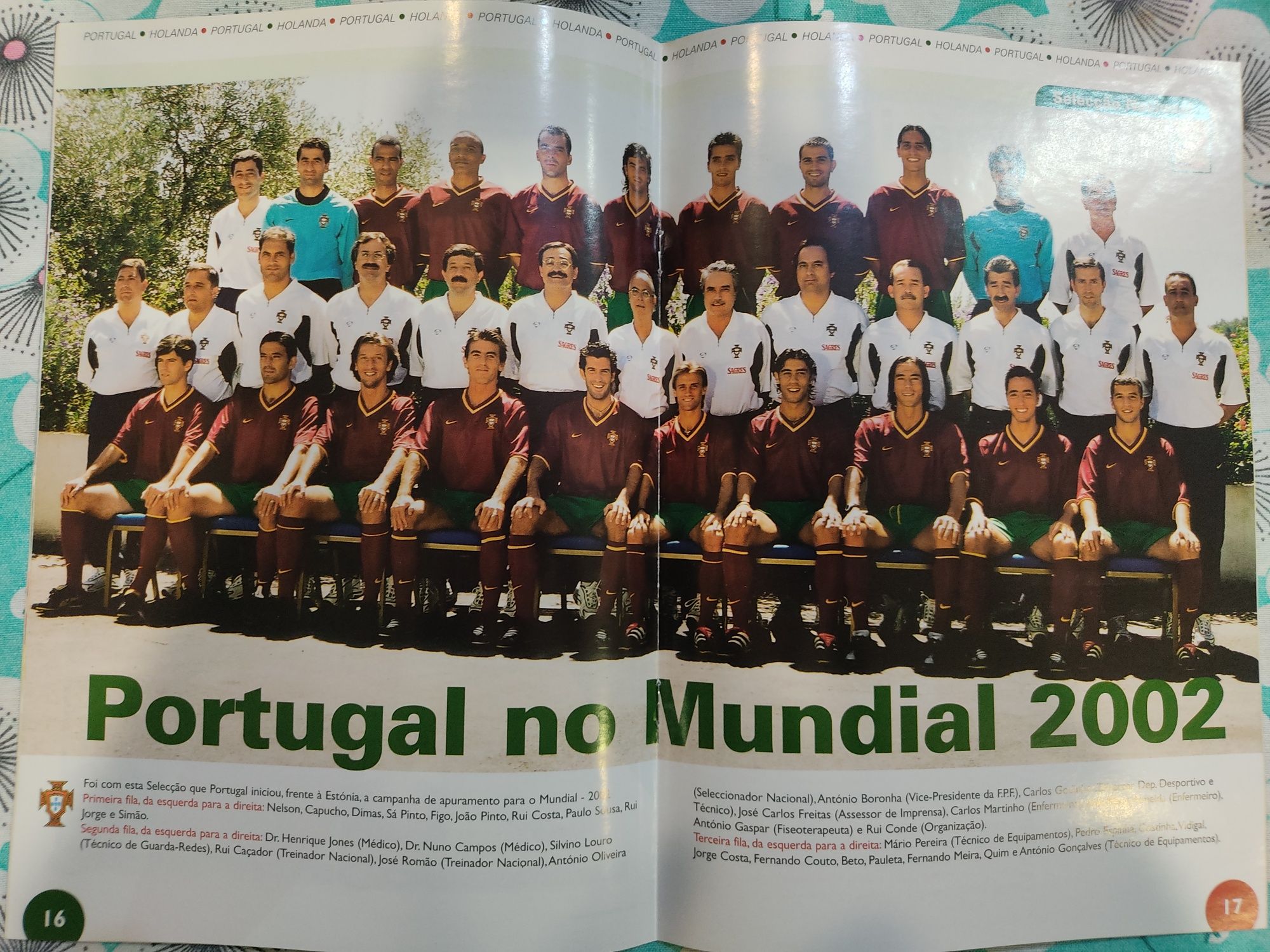 Programa oficial Portugal Holanda 2001