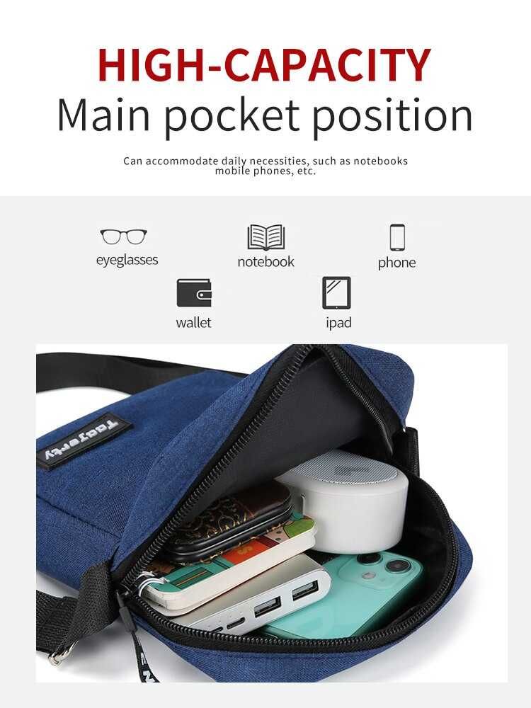 Listonoszka męska torebka na ramię na pasku na telefon klucze portfel