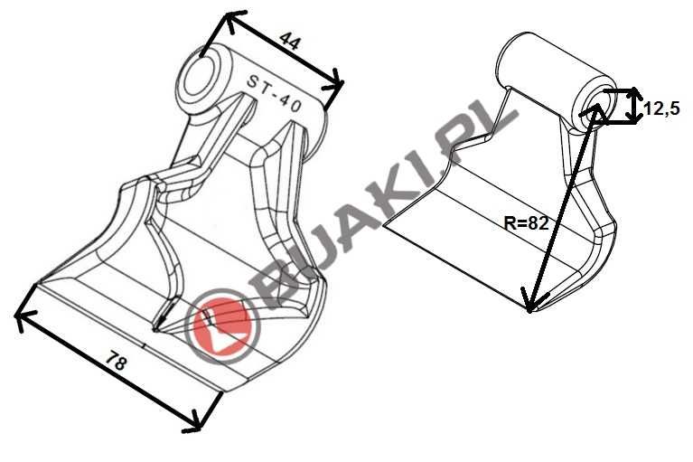 Bijak ST-40 kosiarki Stark Kellfri Agrik Orkan Geo EF EFG AGL FL