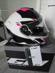 CGM Kask modułowy, 568S BER SPORT, czarny, fuksja, M (57-58 cm)