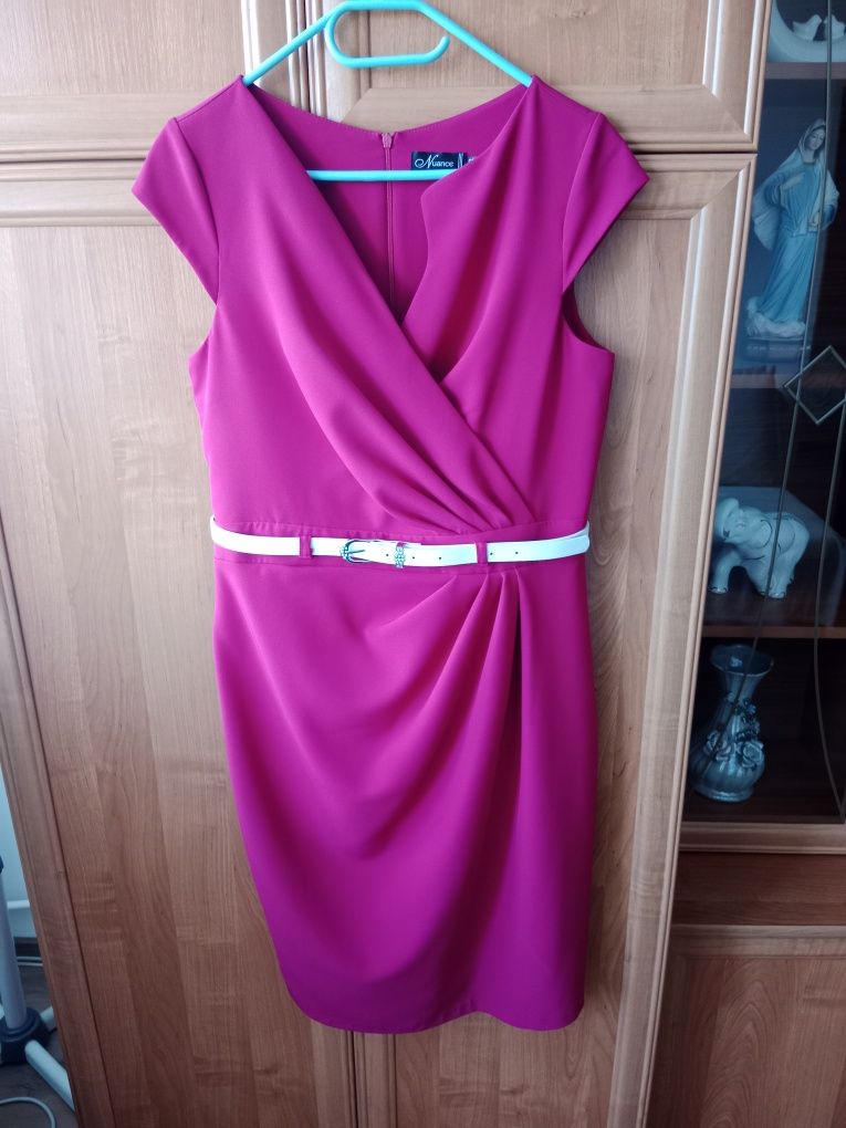 Sukienka wyjściowa rozmiar 42 kolor Fuksja