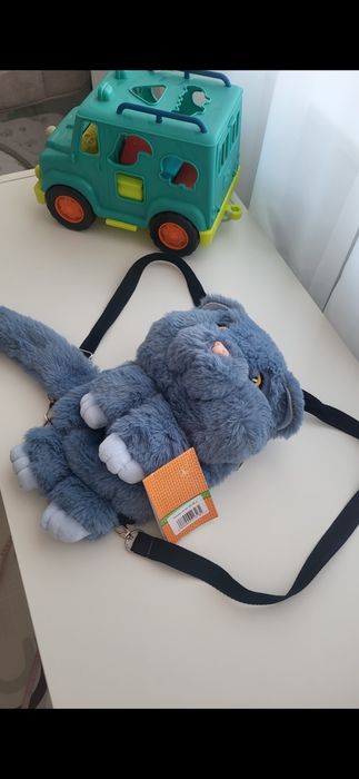 Дитячий рюкзак котик м'який