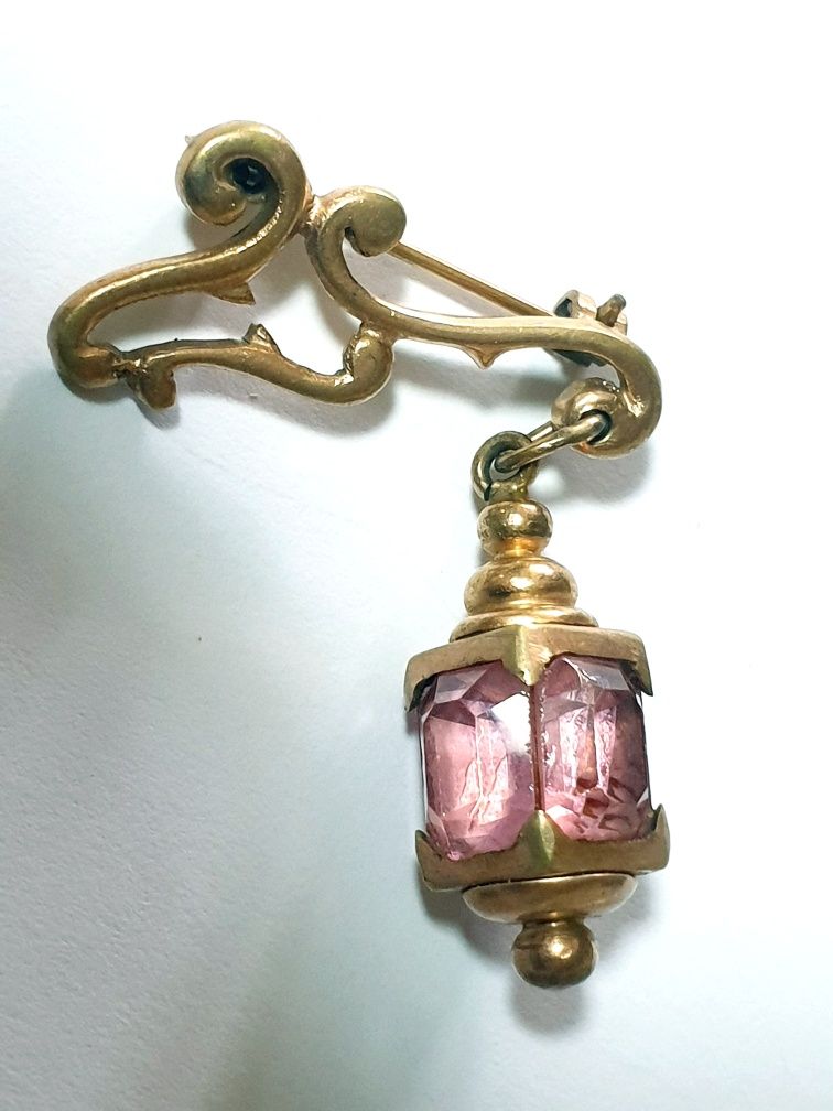 Lindissima e rara pregadeira "lamparina"  vintage dourada