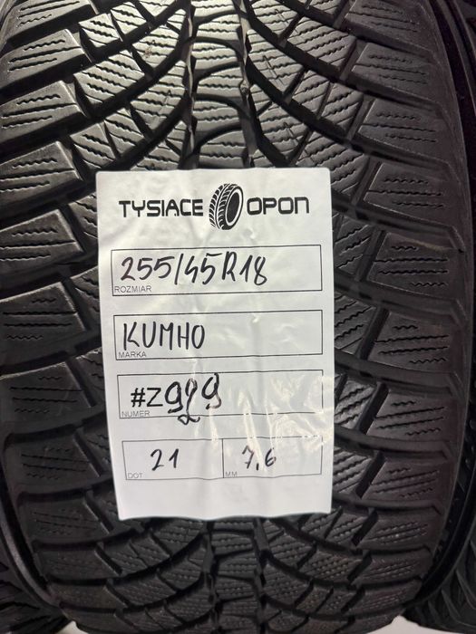 Opony Zimowe 255/45/18 Kumho WinterCraft Komplet #Z929