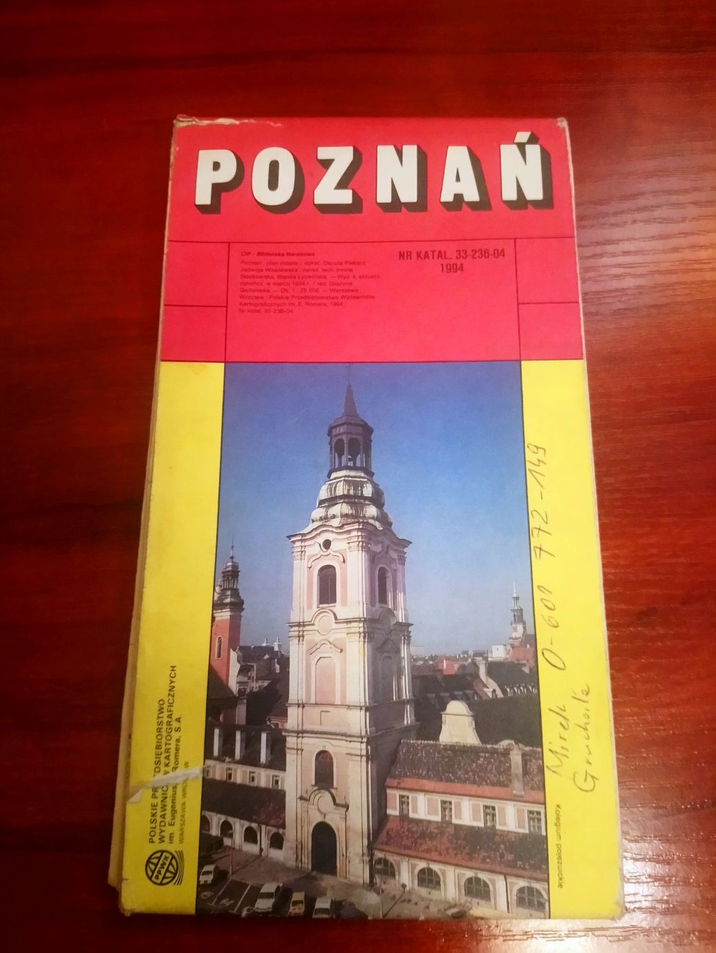 Plan miasta Poznań z 1994 roku