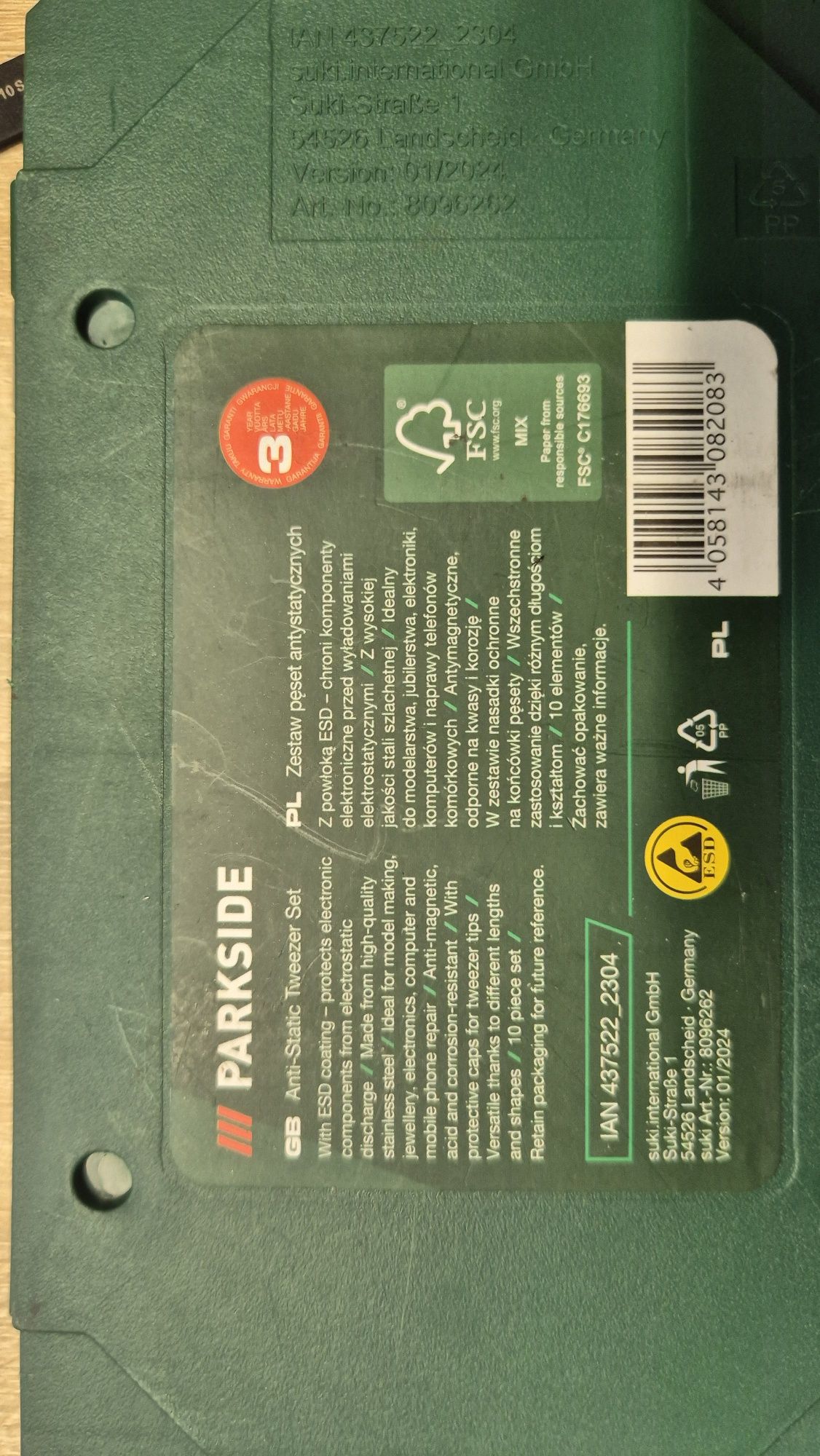 Parkside zestaw pęset antystatycznych ESD