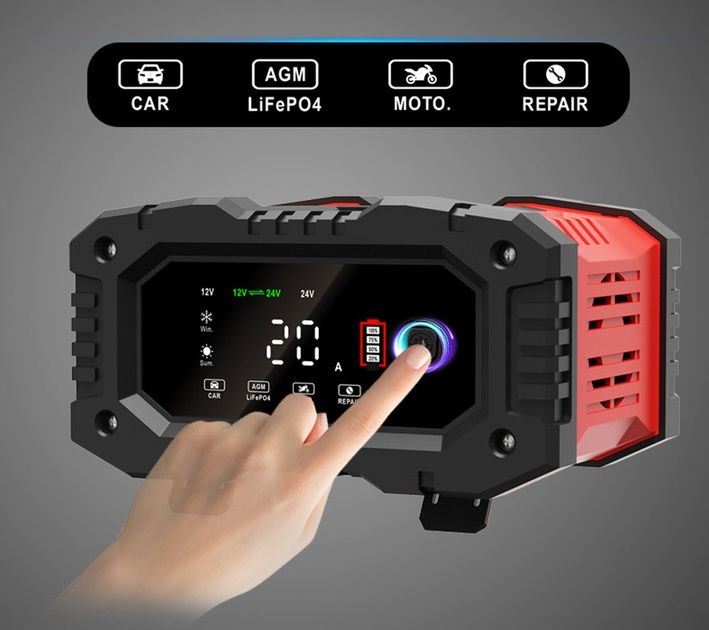 Акція зарядний пристрій EAFC RJTianye Foxsur 12В/24В 10/12/20А