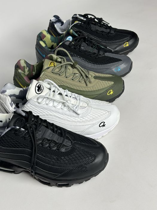 Corteiz Nike Air Max 95 кеды кроссовки кросівки чорні білі зелені 43