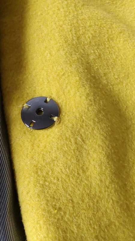 Limonkowo żółty płaszcz wełniany Tatuum