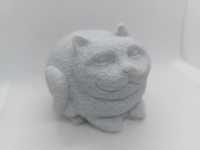 Uśmiechnięty grubszy kotek, 3D, dekoracja stojąca