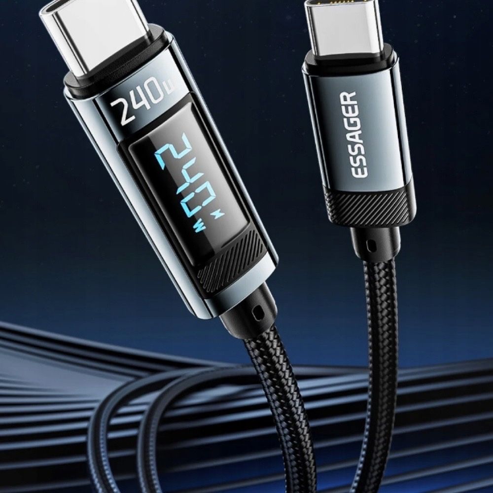 Promocja Kabel Essager 240W USB typ C- USB typ C   2m