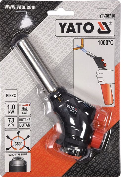 Yato Palnik Gazowy Lutownica Lutlampa Turbo 360 +3 Gazy Yt-36710+3gazy