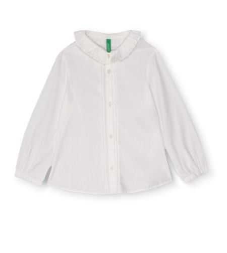 biała śmietankowa bluzka koszula Benetton jak nowa XL 150 cm 10-11 lat
