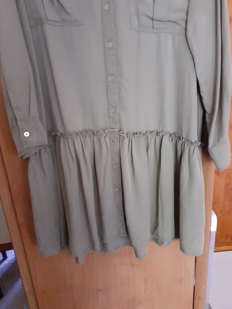 Zara nowa khaki sukienka 34 Xs