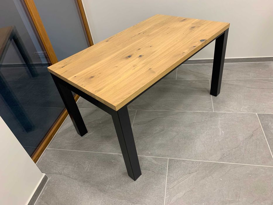PROMOCJA! nowoczesny stół dębowy metalowa/drewniana noga loft boho hit