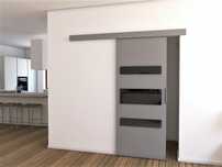 Drzwi przesuwne D80 86x205cm Szare nowe producent komplet