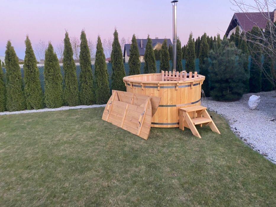 Balia Drewniana Gorąca Beczka Kąpielowa Bania Ruska Basen Sauna