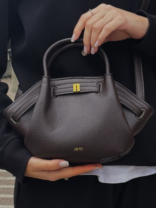 JW PEI Hana Mini Tote Bag - Коричнева жіноча сумка кросс-боді