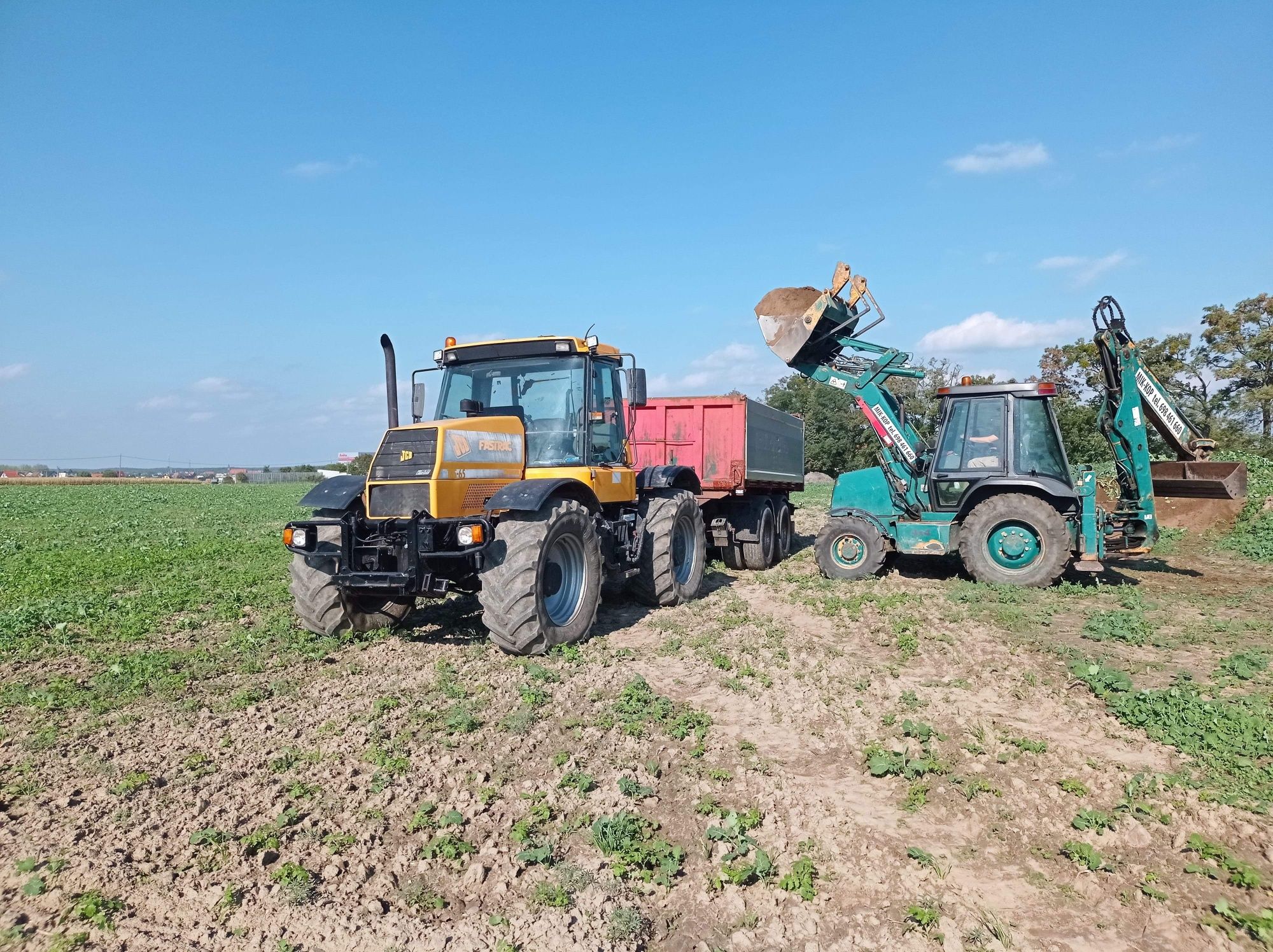 Usługi koparko-ładowarka ładowarka minikoparka transport prace ziemne