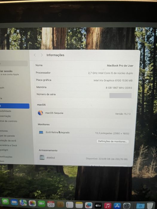 Macbook Pro 13 i5 2.7Ghz A1502 | 8gb ram | ssd 250gb