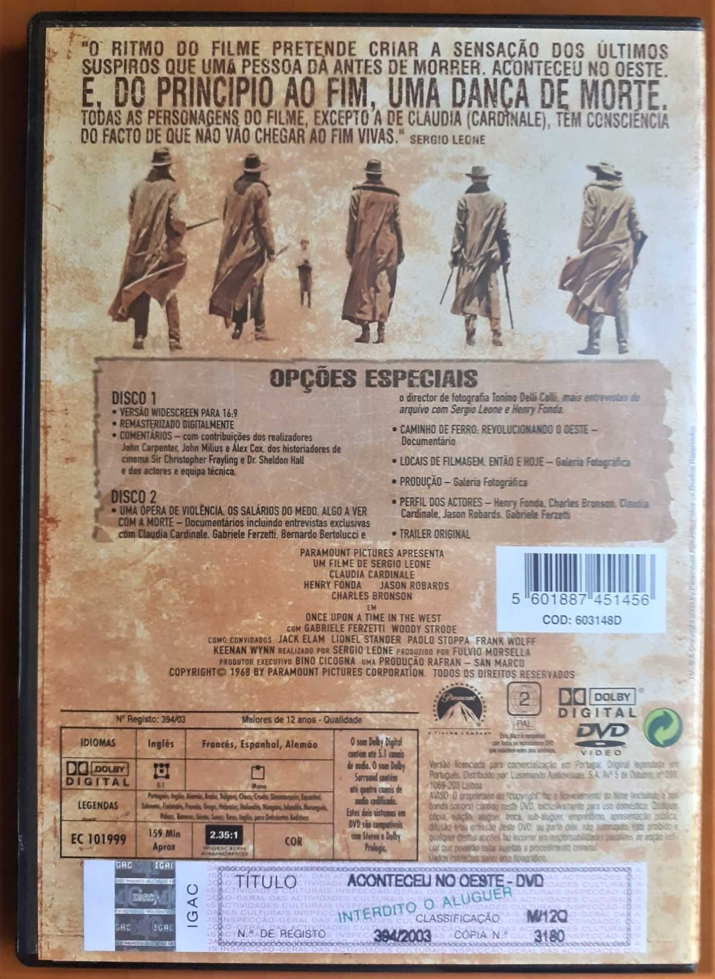 Aconteceu No Oeste - Edição Colecionador - DVD DUPLO MUITO BOM ESTADO