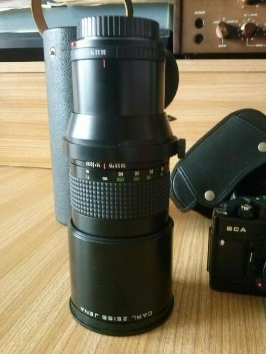 Aparat Praktica BCA obiektyw Prakticar 4/300 MC Carl Zeiss Jena