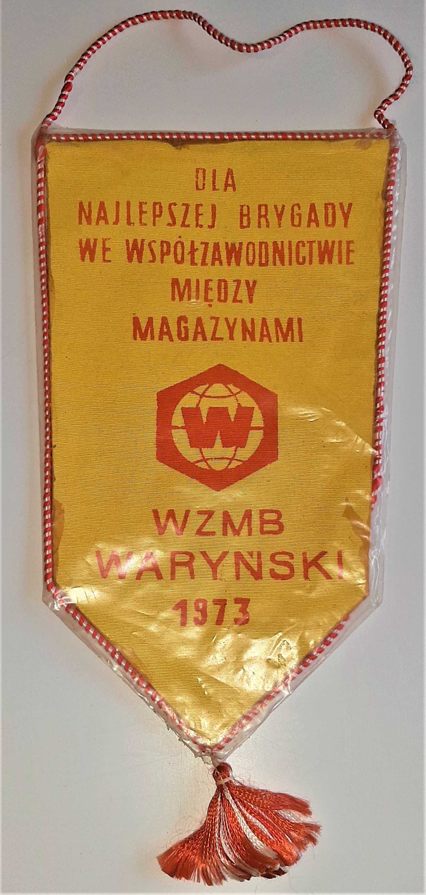 Proporczyk WZMB Waryński Warszawa dla Najlepszej Brygady