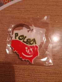 Breloczek w kształcie Mapy Polski.