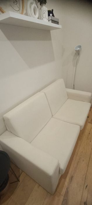 Sofá 2 lugares Branco/bege