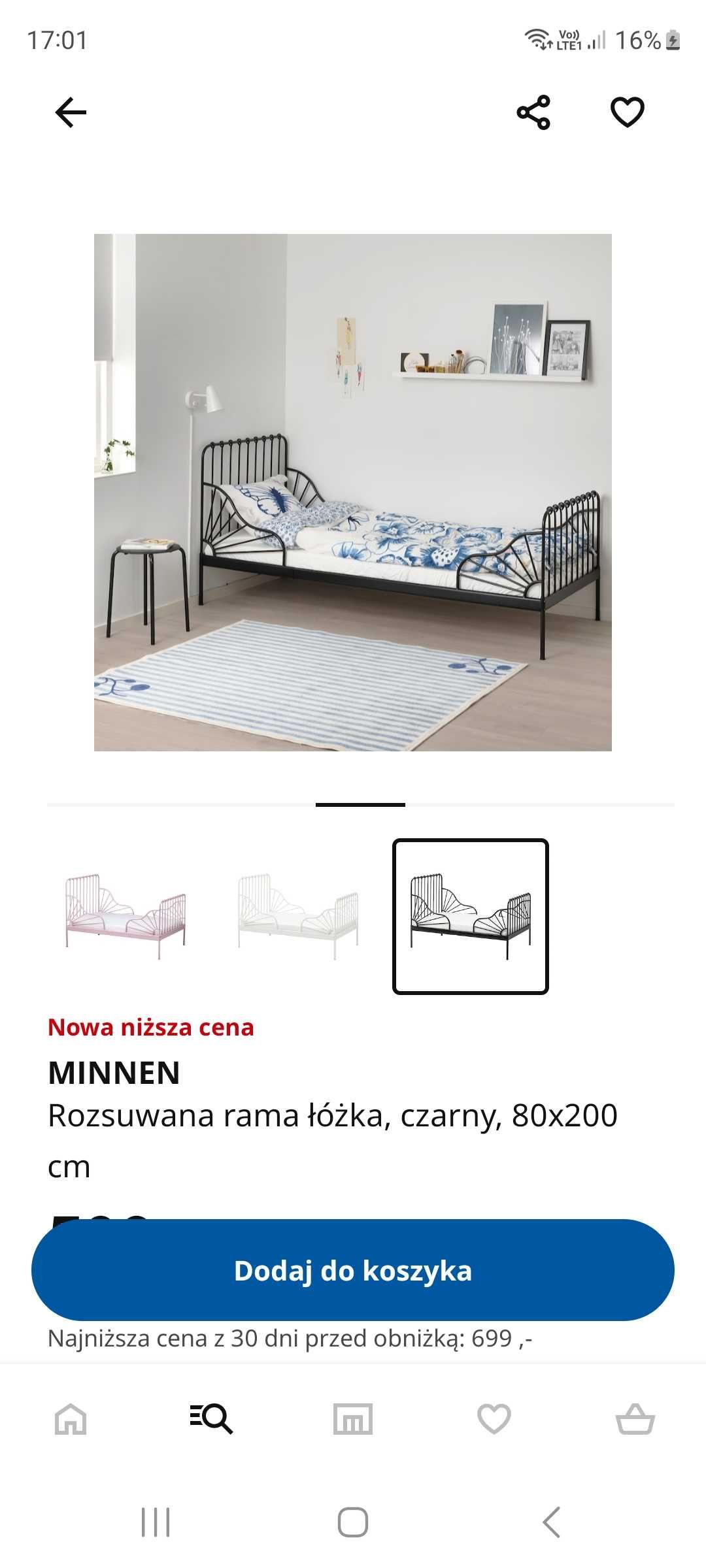 Łóżko IKEA  zestaw.
