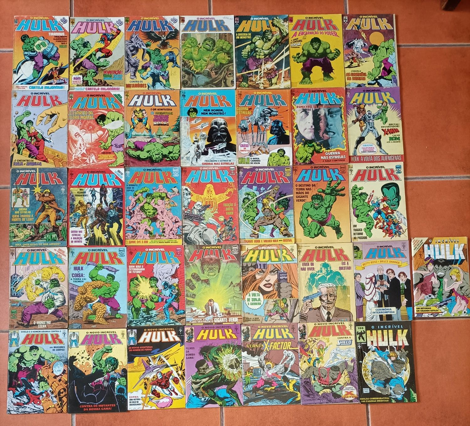 71 Livros de Hulk, Capitão América, Wolverine e X-Men da Abril
