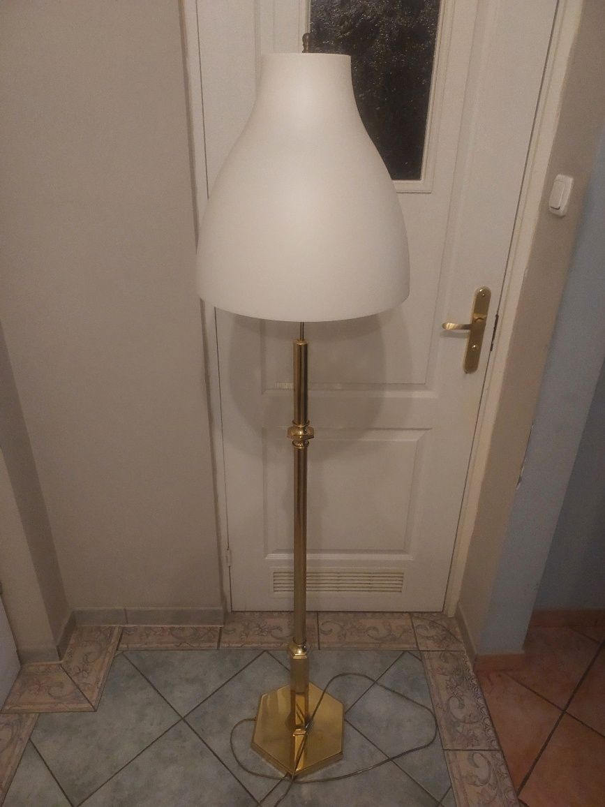 Lampa stojąca podłogowa z mosiądzu