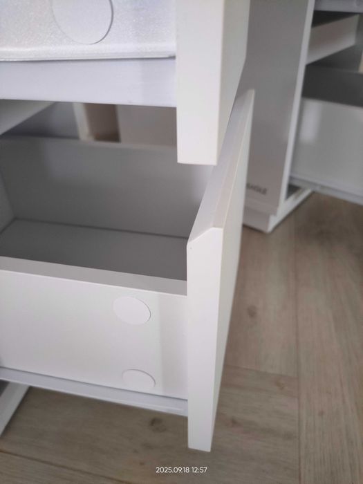 Zestaw DWÓCH stolików nocnych, wąskie szafki, wysoki stolik, VASAGLE