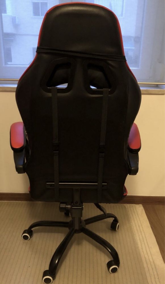 Cadeira Gaming INSMA (até 150kg) vermelha e preta