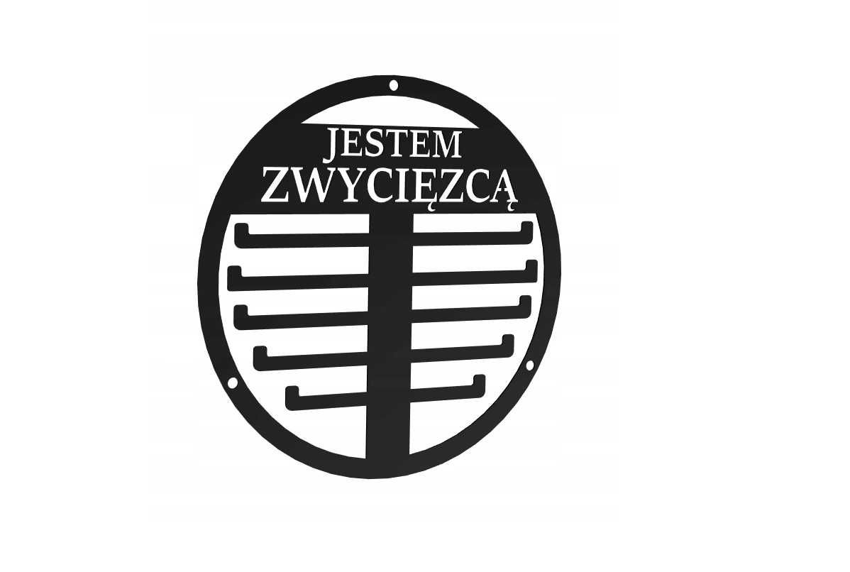 Wieszak na medale napis JESTEŚ ZWYCIĘZCĄ+ dystanse